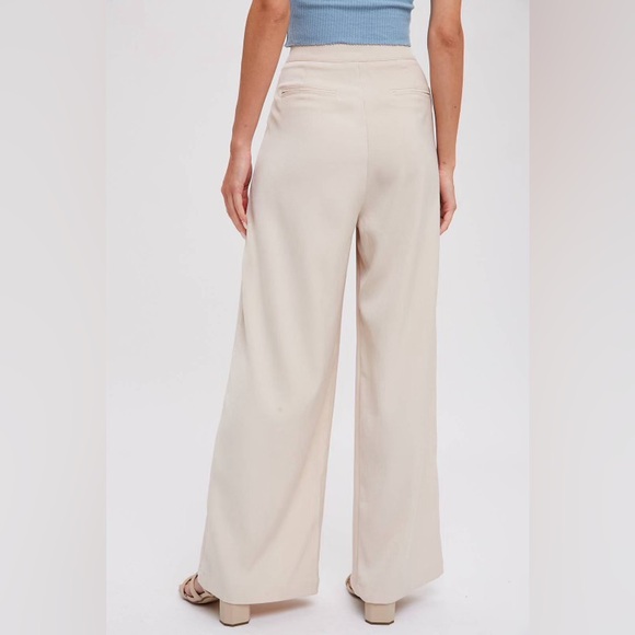 Wide Leg Pants - Cream - Picture 2 of 2